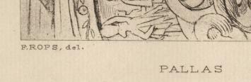 Félicien Rops Heliogravure Pallas uit 1924