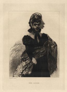Félicien Rops met een heliogravure uit 1924
