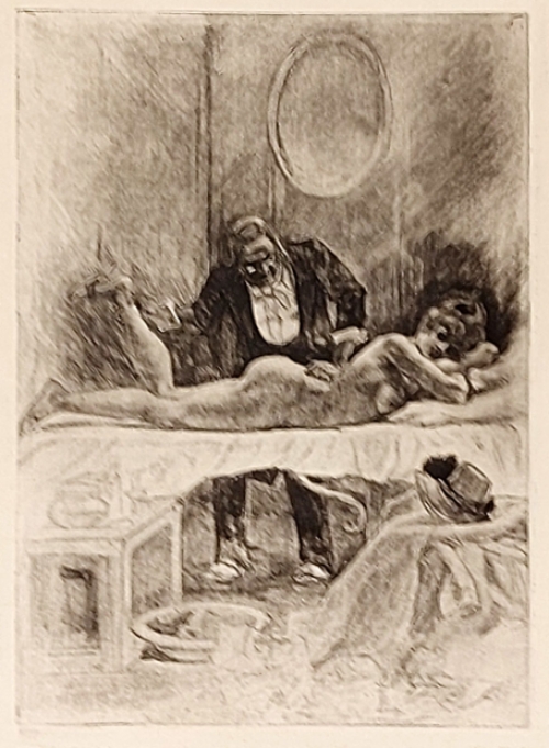 Heliogravure Le Massage de F. Rops