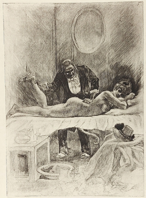 Heliogravure Le Massage 1908  Exsteens 1016