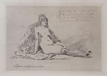 La femme à la fourrure, assise  1908, Exsteens 1002