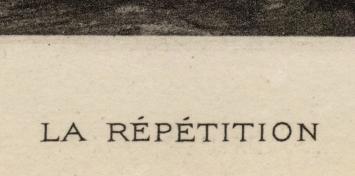 Heliogravure La répétition 1908  Exsteens 914