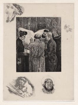 Félicien Rops met een chine collé