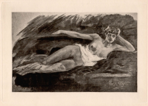 Félicien Rops met een heliogravure