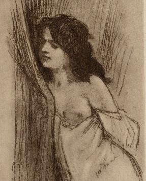 Derriere le Rideau van F. Rops uit 1908