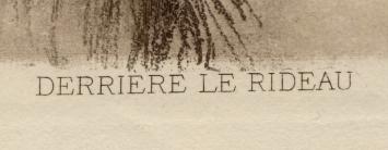 Heliogravure, Derriere le Rideau Exsteens 984  1908