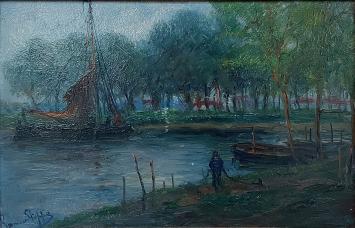 Olieverfschilderij van de Belgische kunstschilder Romain Steppe kopen
