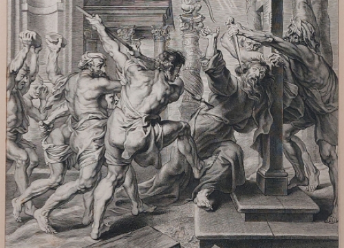 De apostel Tomas omhelst het krui