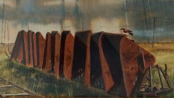 Schilderij op paneel geschilderd