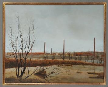 Olieverfschilderij van 1982 van Boom