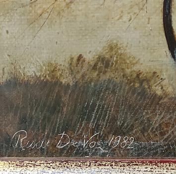 Schilderij op paneel geschilderd