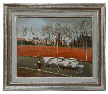 Rudi De Vos met een schilderij