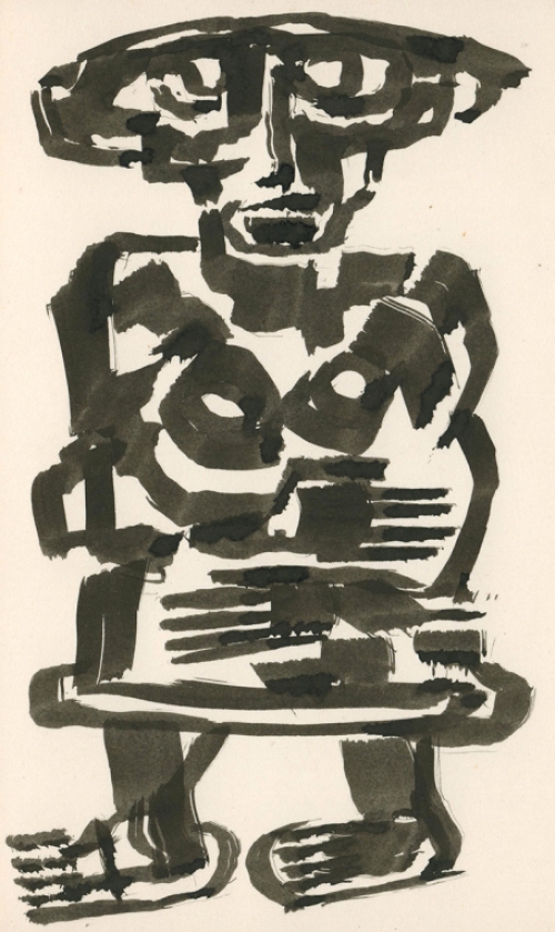 Schilderwerkje van de Belgische kunstenaar Rudi Pillen