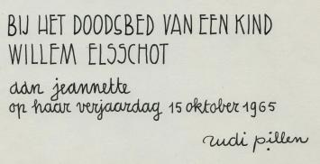Kunstwerkje op papier bij gedicht van Willem Elsschot