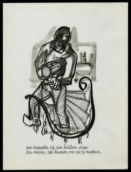 Tekening uit 1965 van Rudi Pillen kopen