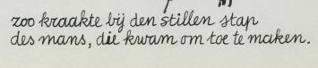 Kunstwerkje op papier bij gedicht van Willem Elsschot