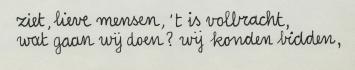Kunstwerkje op papier bij gedicht van Willem Elsschot