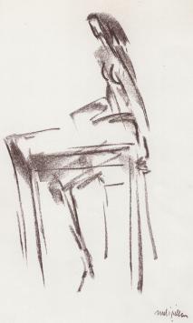 Tekening van de Belgische kunstenaar Rudi Pillen