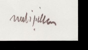 Kunstwerkje op papier van R. Pillen