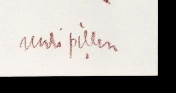 Gestileerde Wasco tekening naakte vrouw recht vooruit 1988