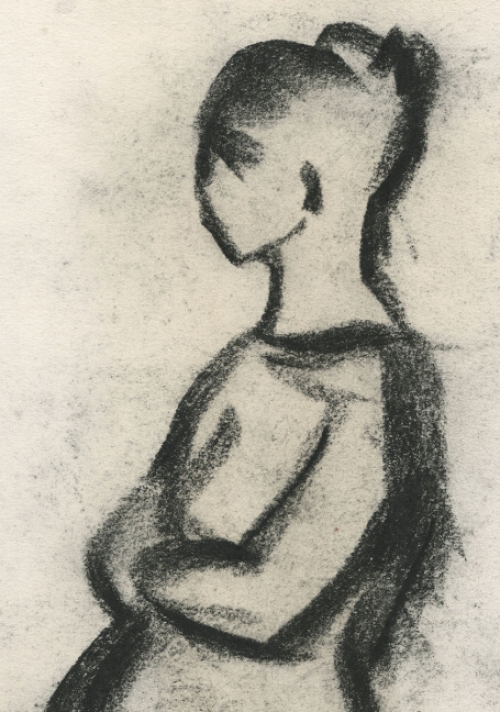 Rudi Pillen met een tekeningetje