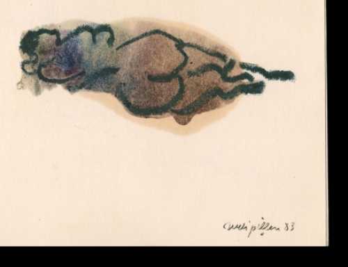 Tekening van de Belgische kunstenaar Rudi Pillen