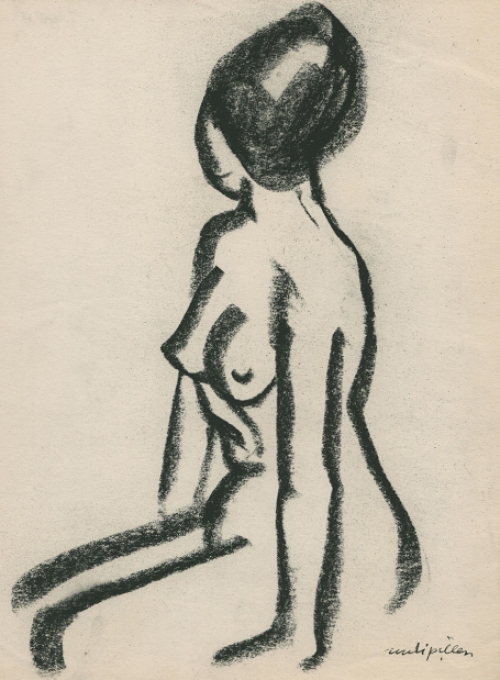 Tekening van de Belgische kunstenaar Rudi Pillen