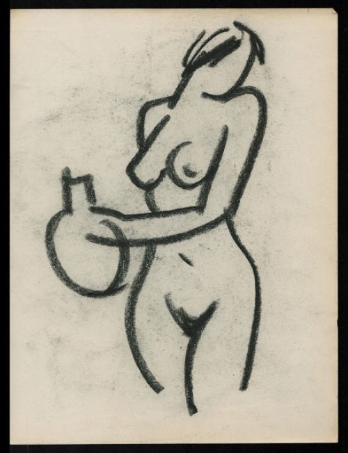 Houtskooltekening van Rudi Pillen kopen