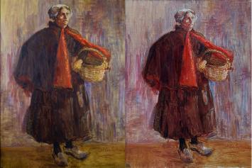 Nederlandse vrouw met mutsenbellen