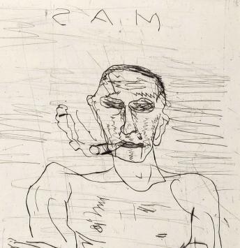 Droge naald ets van Sam Dillemans