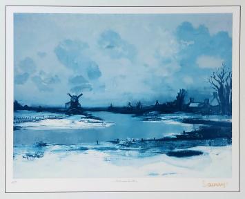 Offset print van de Belgische kunstenaar Albert Saverys