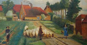 Zicht op boerderij uit 1949