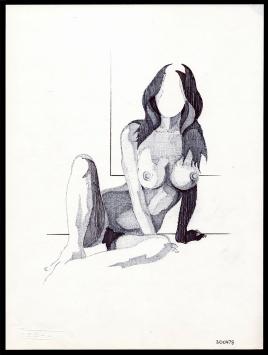 Naakttekening van de Belgische kunstschilder Eugène Eechaut kopen