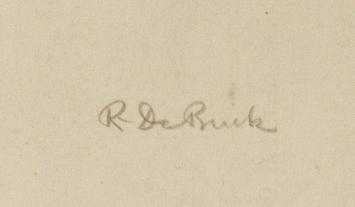 Potloodtekening, rug van een naakt zittende dame