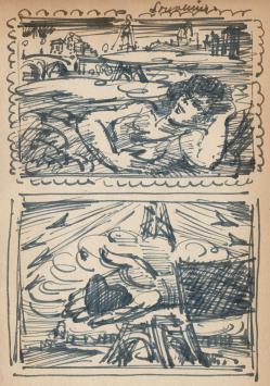 Schets op papier van Frans Masereel kopen