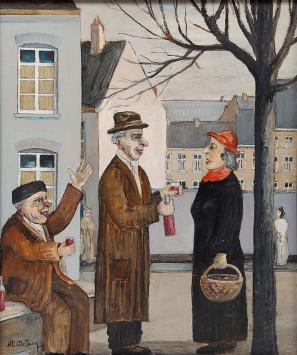 Belgische kunstenaar Delfosse met een leuk kunstwerk