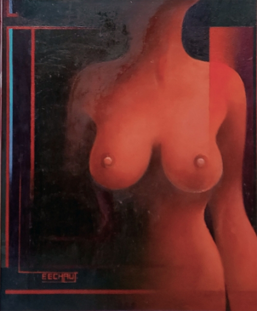 Olieverfschilderij van de Belgische kunstenaar Eugène Eechaut