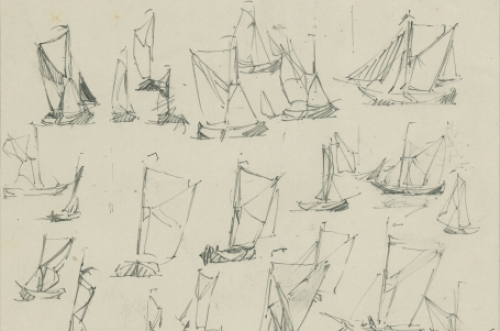 Schetsen voor een ets van R. Schönberg