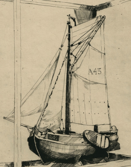 Rodolphe Schönberg met een ets, A45