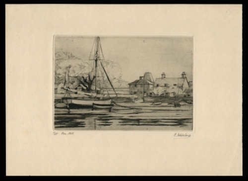 Gesigneerde ets van Rodolphe Schönberg kopen