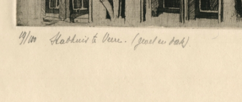 Veere, ets in goede conditie