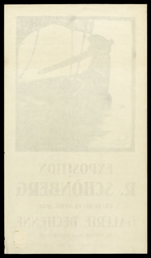 Rodolphe Schönberg met een tentoonstellingsaffiche