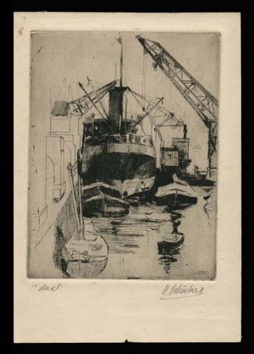 Lloydkade Rotterdam, ets van Rodolphe Schönberg kopen