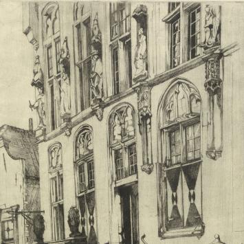 Stadhuis te Veere, Gevel van de kunstenaar R.  Schönberg