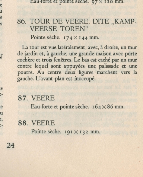Tour de Veere, Dite 