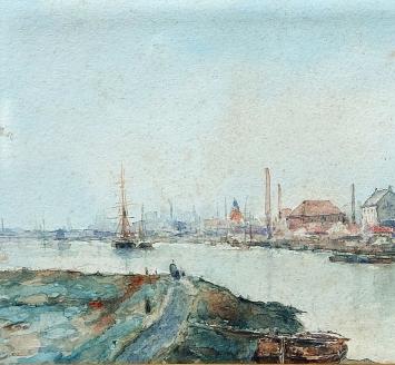 Kunstwerk op papier van Henri Seghels Jr.