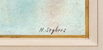 Schilderij met de Schelde en zicht op St.-Amands