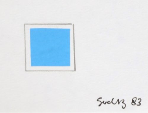 Geometrische gekleurde vierkanten 1983