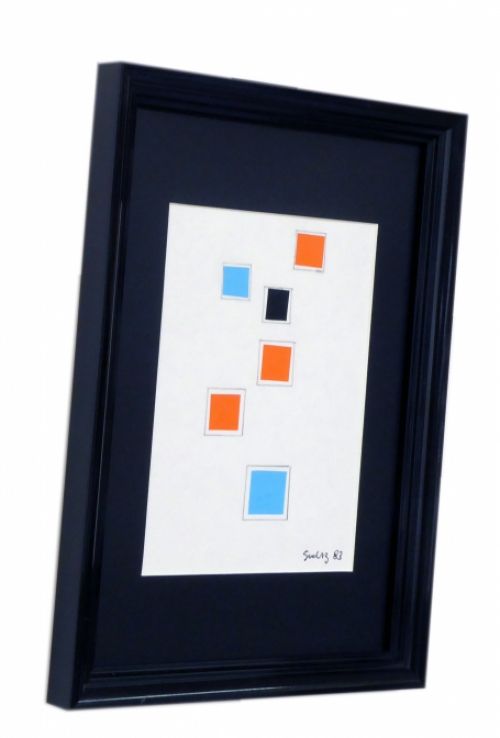 Geometrische gekleurde vierkanten 1983