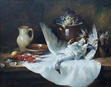 Schilderij van de Belgische kunstenaar Simon van Gelderen